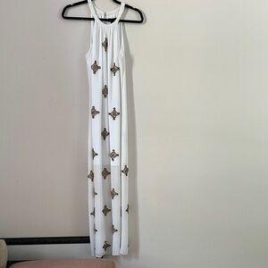 Marciano White and Brown Patterned Maxi Dress